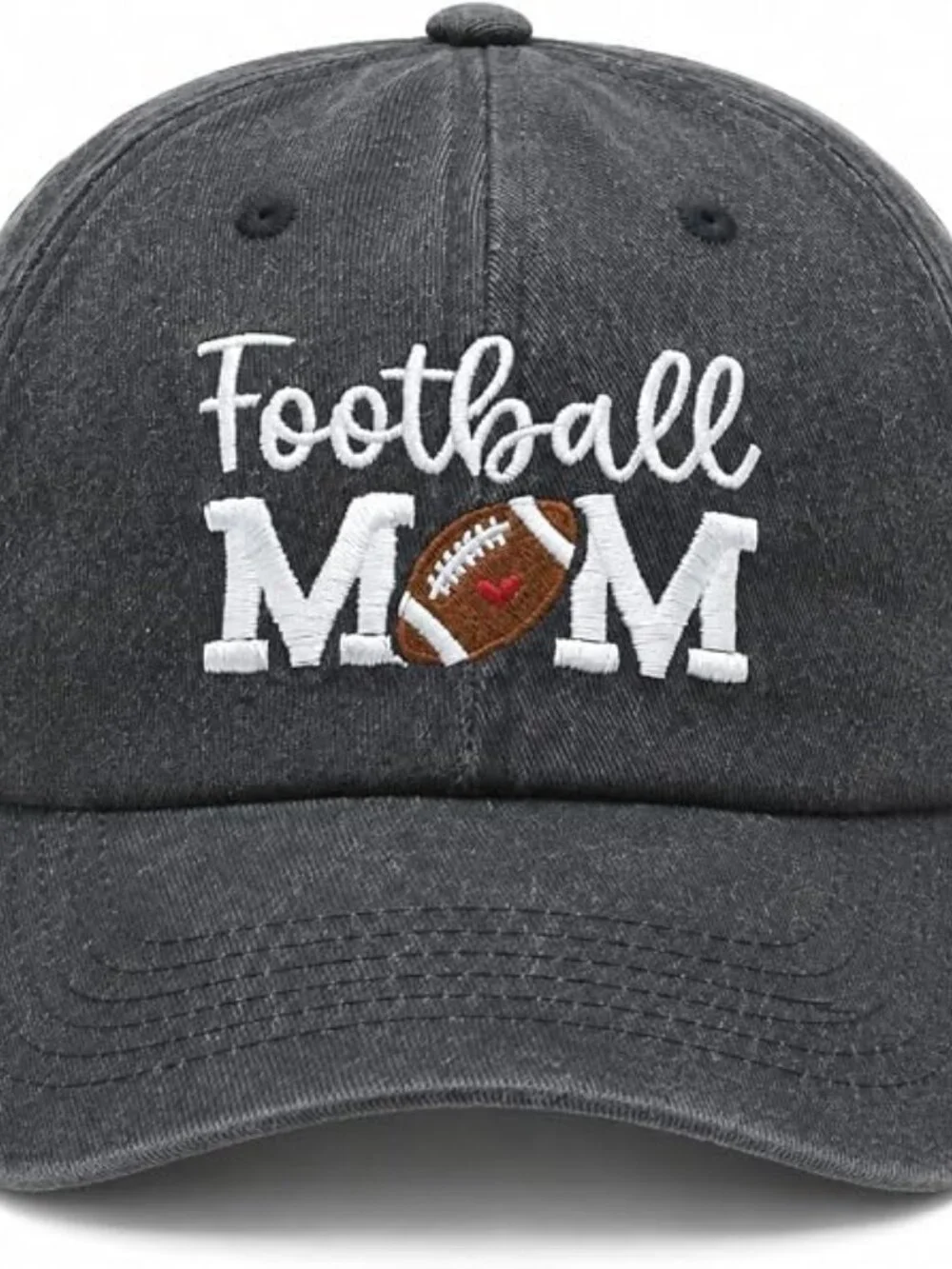 Football Mom Hat for Women, Adjustable Football Baseball Cap -D